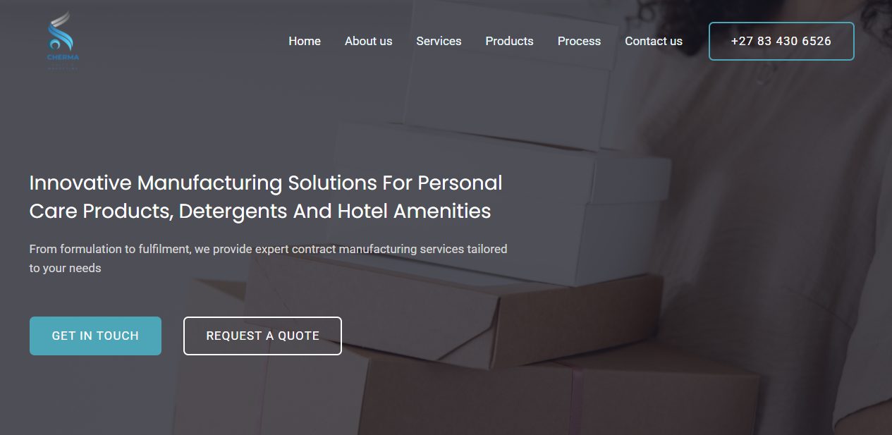 Cherma website: Home page